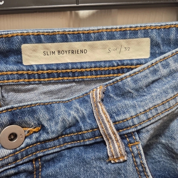 Anthropology Pilcro and the Letterpress Light Blue Distressed Boyfriend Jeans - Picture 8 of 9